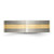 Chisel Titanium Brushed with 14k Gold Inlay 6mm Flat Band - TB-6EDE190F-3455