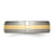 Chisel Titanium Brushed with 14k Gold Inlay 6mm Grooved Band - TB-725793E5-6766