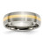 Chisel Titanium Brushed with 14k Gold Inlay 6mm Grooved Band - TB-9B19BDD0-2529