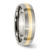 Chisel Titanium Brushed with 14k Gold Inlay 6mm Grooved Band - TB-A6E0A896-7676