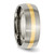 Chisel Titanium Brushed with 14k Gold Inlay 8mm Band - TB-4EBB2B21-7640