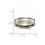 Chisel Titanium Brushed with Sterling Silver Inlay 6mm Grooved Band - TB-17EF37FD-6655