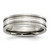 Chisel Titanium Brushed with Sterling Silver Inlay 6mm Grooved Band - TB-718C81CE-6828