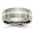Chisel Titanium Brushed with Sterling Silver Inlay 8mm Band - TB-0D0C6BB0-9306