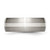 Chisel Titanium Brushed with Sterling Silver Inlay 8mm Band - TB-13A58603-3595