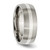 Chisel Titanium Brushed with Sterling Silver Inlay 8mm Band - TB-151A4362-9188