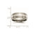 Chisel Titanium Brushed with Sterling Silver Inlay 8mm Band - TB-AFAF1A0A-3684