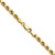 14K 22 inch 3.5mm Semi Solid Diamond-cut Rope with Lobster Clasp Chain