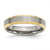 Chisel Titanium Brushed Yellow IP-plated 5mm Beveled Edge Band - TB-B835435A-2176