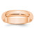 10k Rose Gold 5mm Half Round Wedding Band Size 6