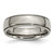 Chisel Titanium Polished 6mm Grooved and Beaded Edge Band - TB-C91A528D-1514