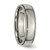 Chisel Titanium Polished 6mm Grooved and Beaded Edge Band - TB-E16A3792-7939