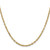 14K 22 inch 3mm Diamond-cut Round Open Link Cable with Lobster Clasp Chain