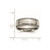 Chisel Titanium Polished 8mm Grooved and Beaded Edge Band - TB-FA7ADF13-8318