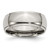 Chisel Titanium Polished 8mm Ridged Edge Band - TB-38293F12-9800