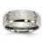Chisel Titanium Polished and Hammered 8mm Beveled Edge Band - TB-1AD52D03-7936