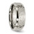 Chisel Titanium Polished and Hammered 8mm Beveled Edge Band - TB-585B0698-7470