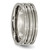 Chisel Titanium Polished and Satin 8mm Grooved and Notched Band - TB-755F4467-5548