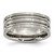 Chisel Titanium Polished and Satin 8mm Grooved and Notched Band - TB-B51F88F3-3286