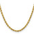 14K 22 inch 4mm Semi Solid Diamond-cut Rope with Lobster Clasp Chain