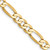 14K 22 inch 5.25mm Flat Figaro with Lobster Clasp Chain