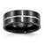 Chisel Titanium Polished Black IP-plated 8mm Grooved Comfort Fit Band - TB-F54BD598-8237