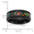 Chisel Titanium Polished Black IP-plated Multi-color Opal Inlay 8mm Band - TB-92D5A507-3724