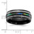 Chisel Titanium Polished Black IP-plated with Abalone and Imitation Meteorite Inlay 8mm Band - TB-93D60A18-1767