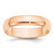 10k Rose Gold 5mm Lightweight Half Round Wedding Band Size 10.5