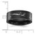 Chisel Titanium Polished Black IP-plated with Black and Silver Foil Inlay 8mm Band - TB-81F2A238-3712