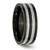 Chisel Titanium Polished Black IP-plated with Grey Carbon Fiber Inlay 8mm Band - TB-45FF5068-5752