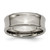Chisel Titanium Polished Concave 8mm Beveled Edge Band - TB-F20EF32F-8225