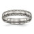 Chisel Titanium Polished Grooved 5mm Criss Cross Design Band - TB-1C6DEC71-6933