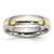 Chisel Titanium Polished with 14k Gold Inlay 5mm Band - TB-9386568D-1974