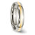Chisel Titanium Polished with 14k Gold Inlay 5mm Band - TB-9386568D-1974