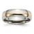 Chisel Titanium Polished with 14k Gold Inlay 6mm Band - TB-6239675D-2785