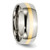 Chisel Titanium Polished with 14k Gold Inlay 8mm Band - TB-585B6476-1547