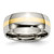 Chisel Titanium Polished with 14k Gold Inlay 8mm Band - TB-D5FAE988-1955