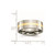 Chisel Titanium Polished with 14k Gold Inlay 8mm Flat Band - TB-48D023F0-6551
