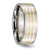 Chisel Titanium Polished with 14k Gold Inlay 8mm Flat Band - TB-BEEB83DE-4033