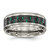 Chisel Titanium Polished with Black and Green Carbon Fiber Inlay 8mm Band - TB-2B573F7B-7074