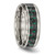 Chisel Titanium Polished with Black and Green Carbon Fiber Inlay 8mm Band - TB-2B573F7B-7074