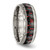 Chisel Titanium Polished with Black and Red Carbon Fiber Inlay 8mm Band - TB-5335C8FE-7157
