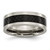 Chisel Titanium Polished with Black Carbon Fiber Inlay 8mm Band - TB-4FEB8BC9-6281
