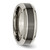 Chisel Titanium Polished with Black Ceramic Center 8mm Beveled Band - TB-735C2FC7-4275