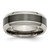 Chisel Titanium Polished with Black Ceramic Center 8mm Beveled Band - TB-A17965DD-9592