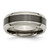 Chisel Titanium Polished with Black Ceramic Center 8mm Beveled Band - TB-AAB07343-1597