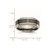 Chisel Titanium Polished with Black Ceramic Center 8mm Beveled Band - TB-AECD4983-9237