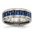 Chisel Titanium Polished with Blue Carbon Fiber Inlay 8mm Beveled Edge Band - TB-406ECBE7-1726