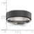 Chisel Titanium Polished with Brushed Black Zirconium Rotating Inner Channel 8mm Band - TB-9B01CA5F-9418